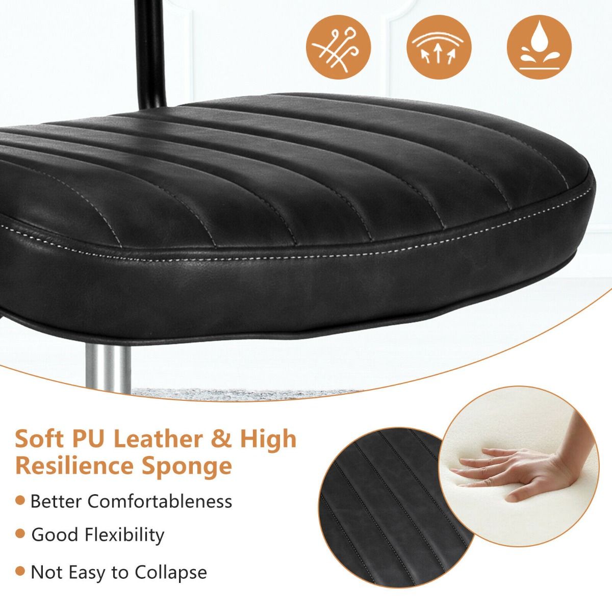 Adjustable Ergonomic Leisure Chair with PU Leather